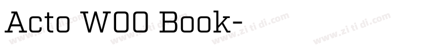Acto W00 Book字体转换